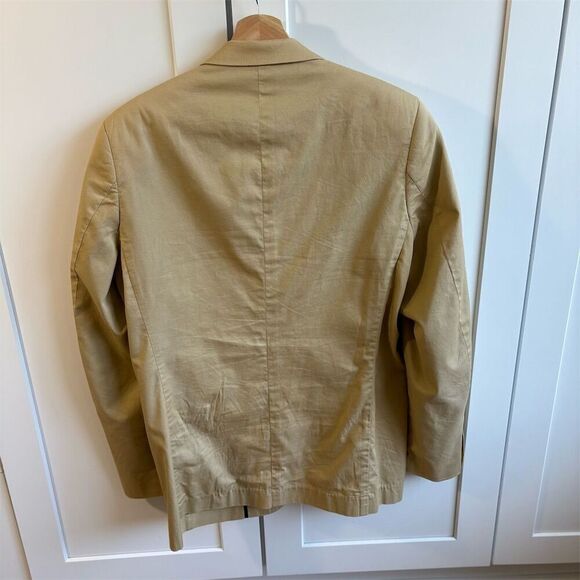 Marc Ecko Cut & Sew Men's Beige Cotton Blazer Size M Formal Tailored 2-Piec - Picture 4 of 5